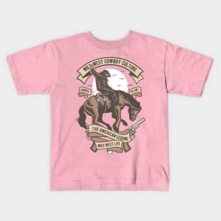 American Wild West Cowboy Kids T-Shirt